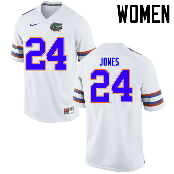 Women Florida Gators #24 Matt Jones College Football Jerseys Sale-White